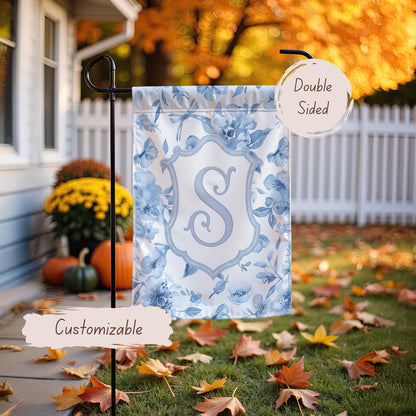 Customizable Garden Flag, Monogrammed Yard Decor, Double Sided Outdoor Flag, Personalized Home Sign, Seasonal Garden Decor