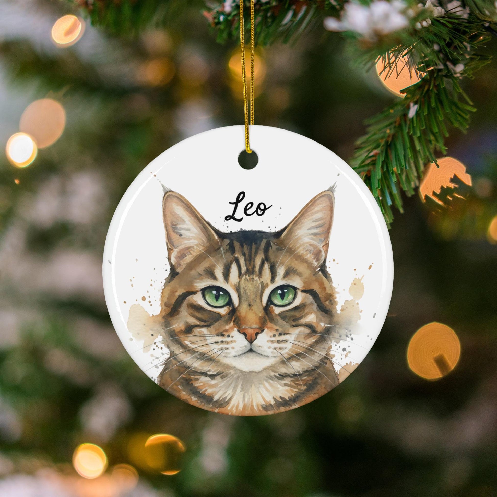 Personalized Pet Ornament, Custom Cat Portrait, Unique Holiday Gift, Cat Lover Christmas Decoration, Cute Pet Keepsake, Cat Christmas