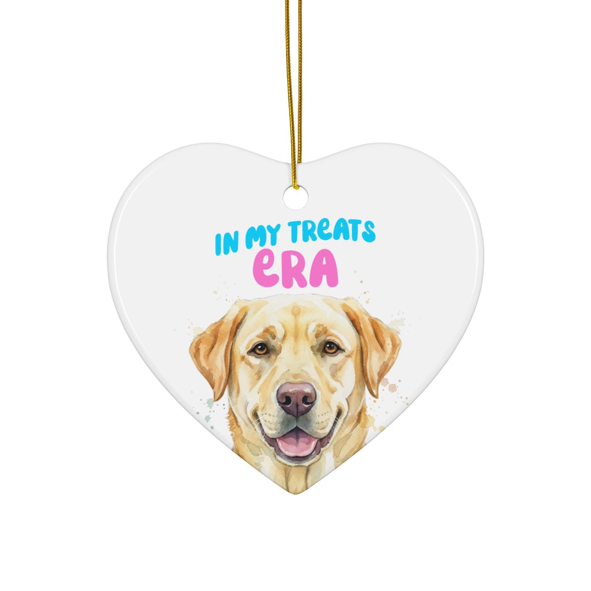 In My Treats Era Heart Shaped Dog Ornament, Cute Dog Lover Gift, Pet Owner Christmas Decoration, Dog Mom Gift