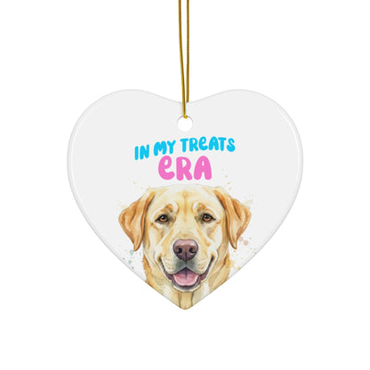In My Treats Era Heart Shaped Dog Ornament, Cute Dog Lover Gift, Pet Owner Christmas Decoration, Dog Mom Gift