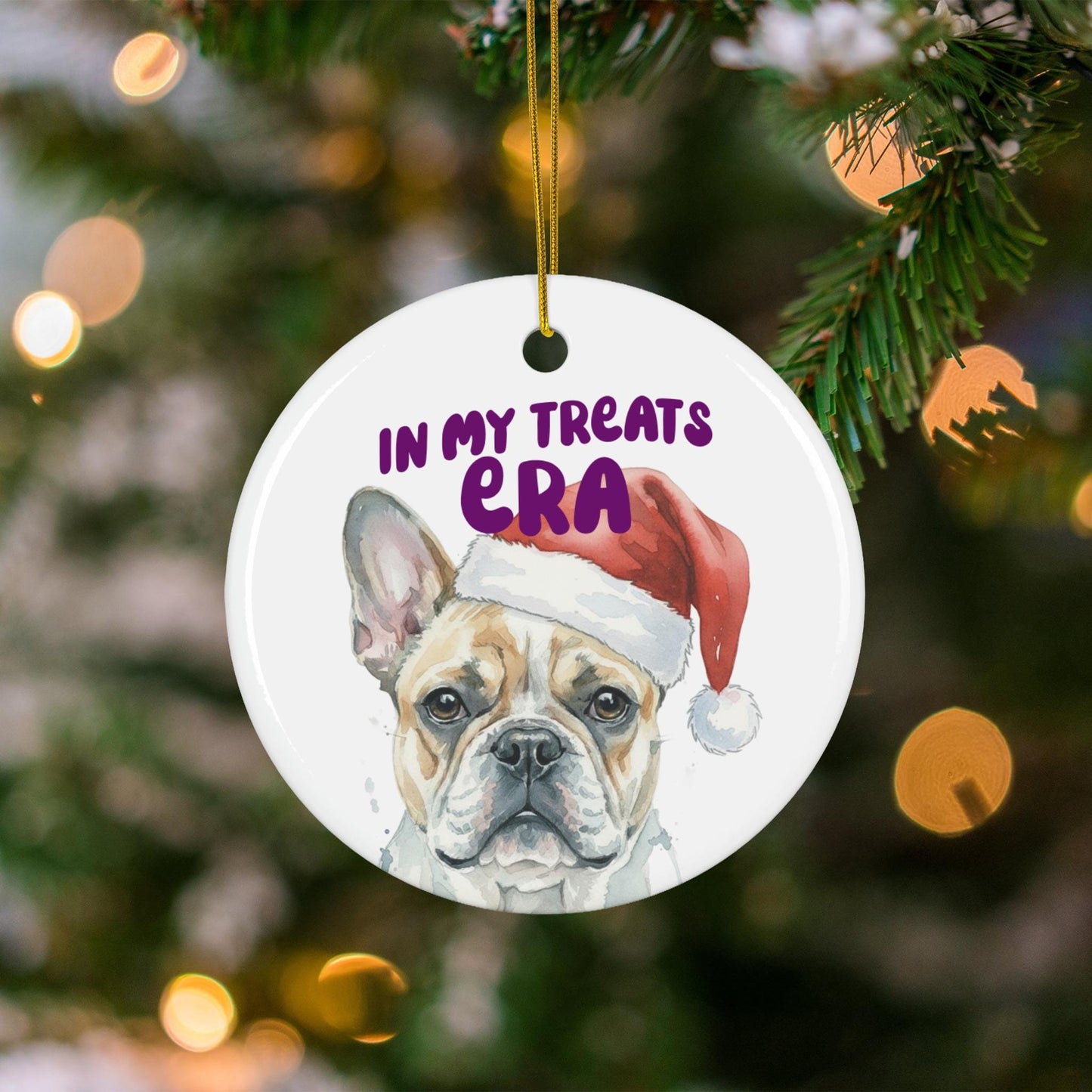 In My Treats Era Dog Christmas Ornament, Pet Lovers Tree Decoration, Holiday Gift for Dog Owners, Cute Pet Photo Ornament
