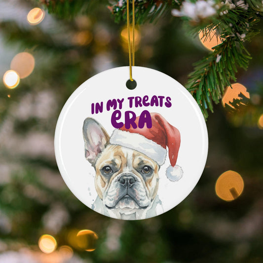 In My Treats Era Dog Christmas Ornament, Pet Lovers Tree Decoration, Holiday Gift for Dog Owners, Cute Pet Photo Ornament