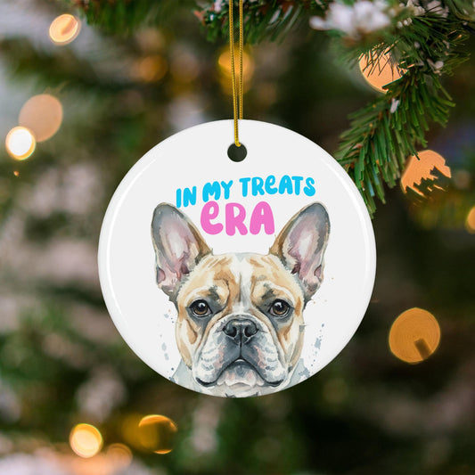 Christmas Tree Ornament, Dog Lover Gift, French Bulldog Decoration, Pet Memorial Keepsake, Holiday Decor, Puppy Ornament, Pet Lover