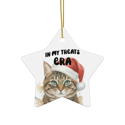 Cat Christmas ornament, Holiday cat decoration, Star shaped kitty ornament, Cute pet gift, Cat lover Christmas decor