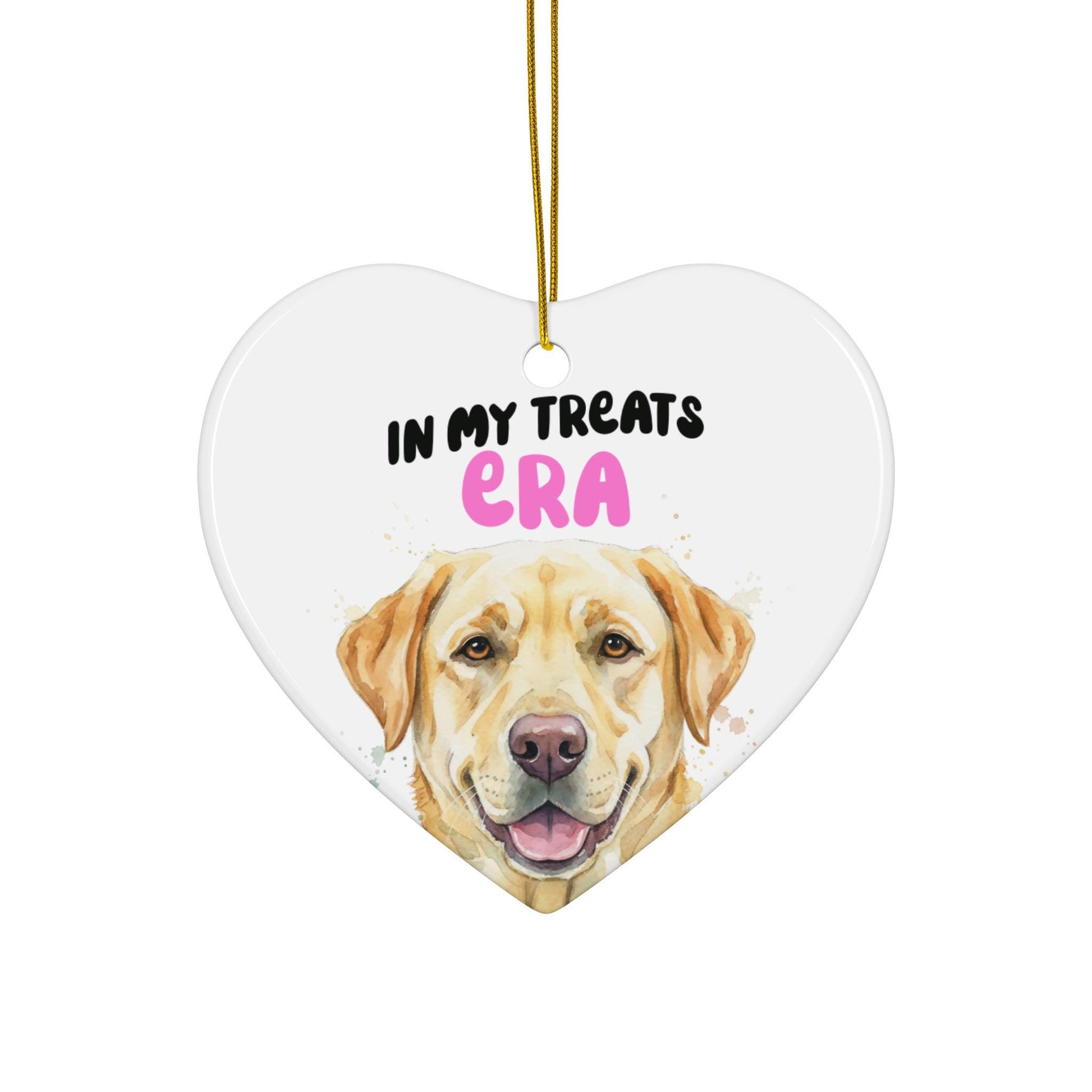 In My Treats Era Ceramic Heart Ornament, Pet Lover Gift, Cute Dog Decoration, Dog Owner Keepsake, Adorable Dog Art Decor