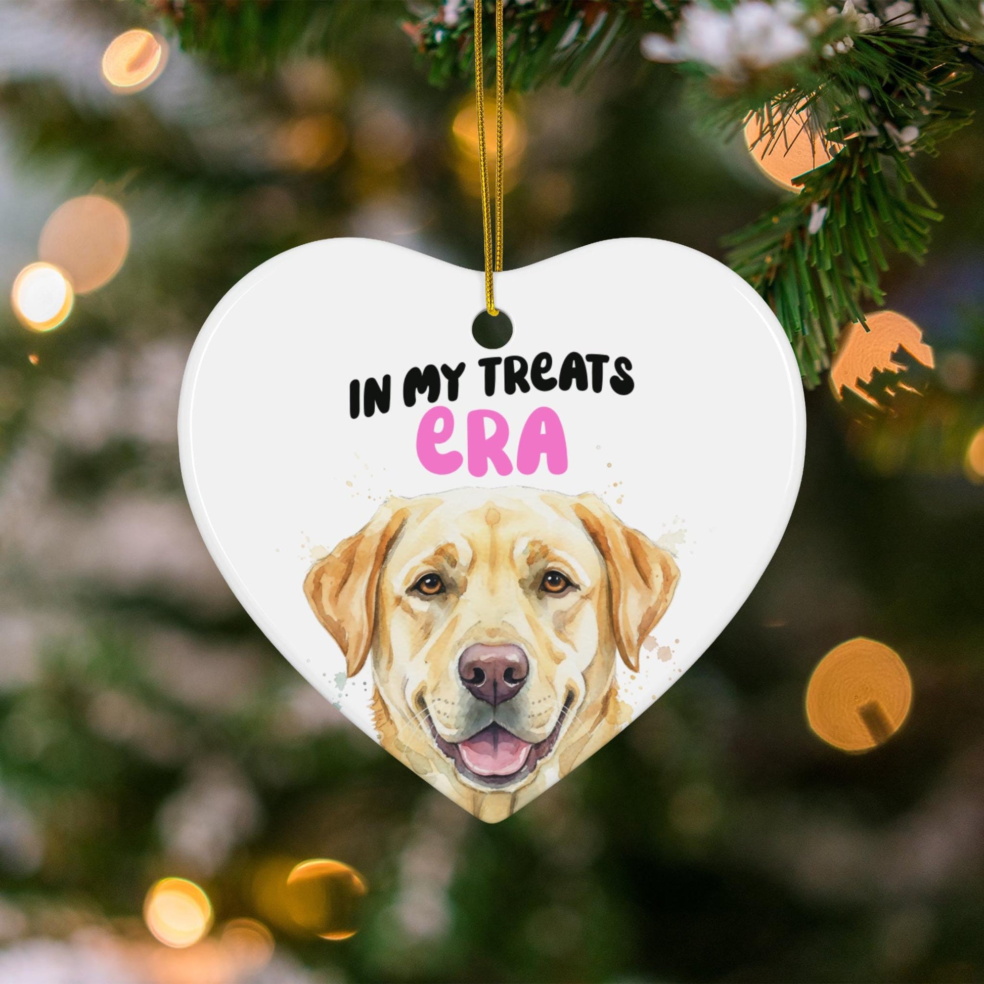 Dog Lover Christmas Ornament, In My Treats Era, Personalized Pet Gift, Puppy Keepsake, Pet Memorial Ornament, Holiday Tree Decoration