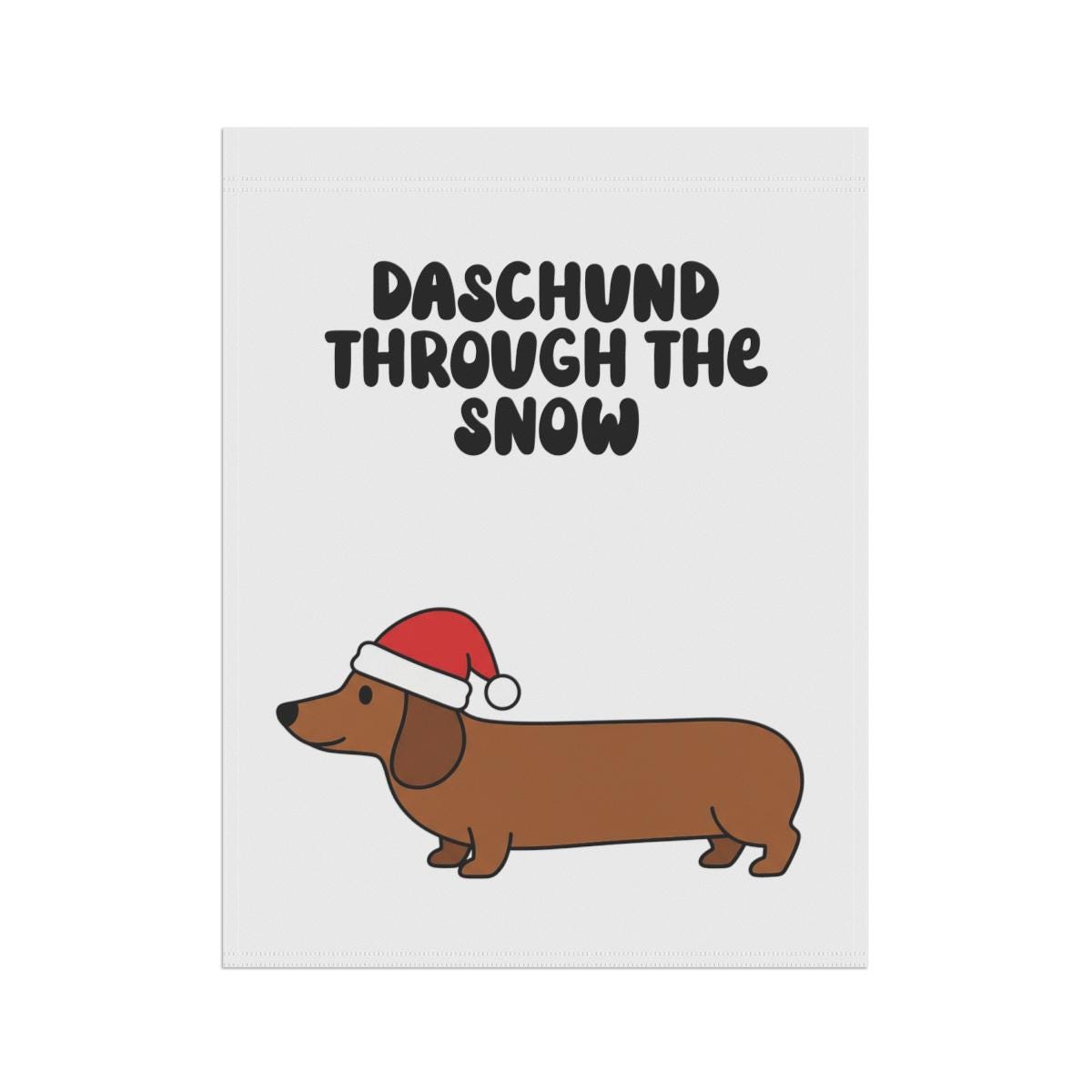 Daschund Through the Snow Towel, Christmas Themed Kitchen Towel, Holiday Dachshund Decor, Festive Pet Lover Gift, Dog Lover Christmas Decor