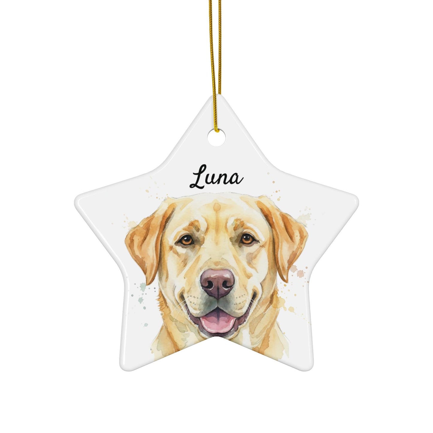 Star Shaped Dog Ornament, Customizable Pet Portrait, Personalized Christmas Decoration, Dog Lover Gift, Unique Tree Ornament