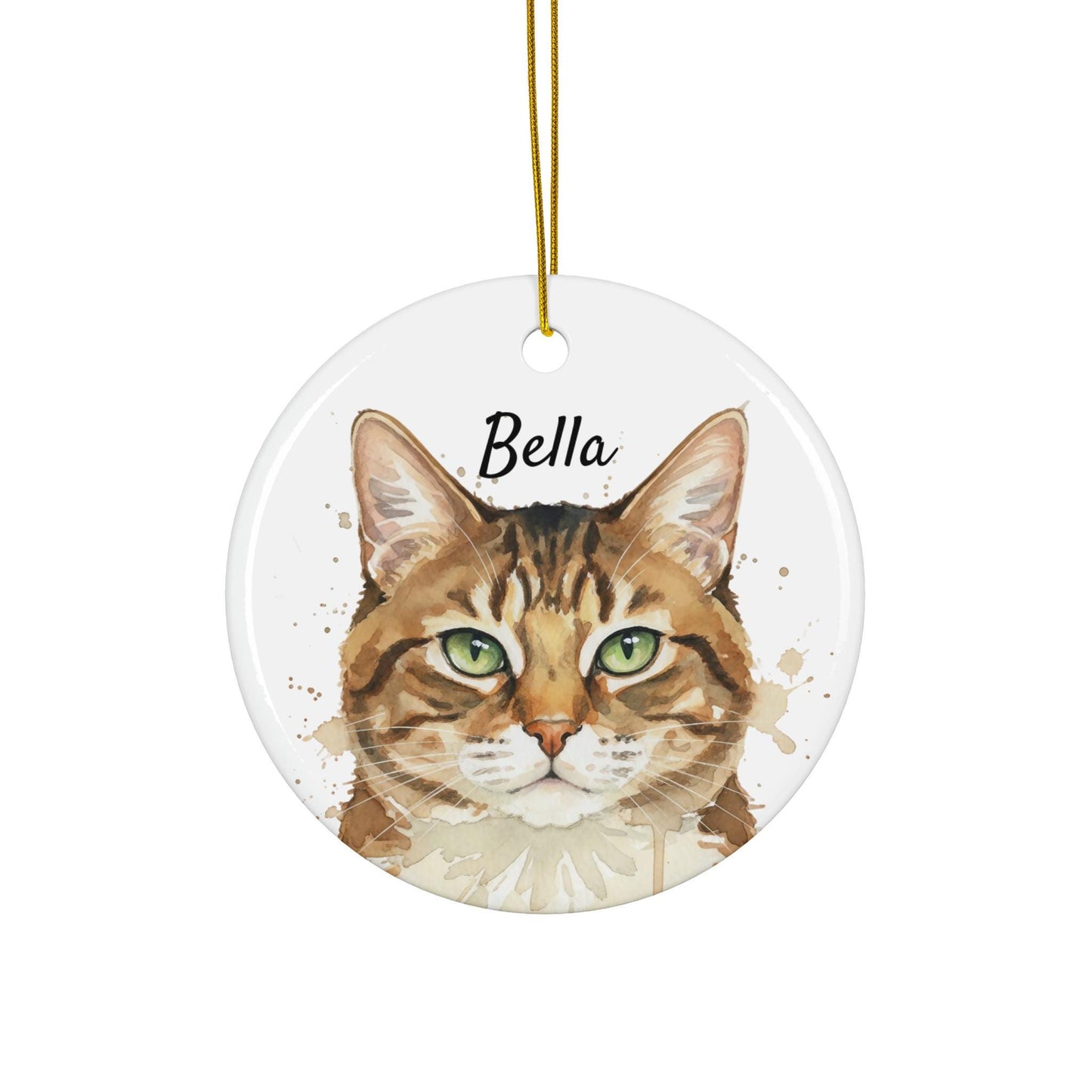 Hanging Cat Ornament, Pet Lover Gift, Custom Cat Decoration, Unique Holiday Decor, Personalized Christmas Ornament, Pet Memorial Keepsake