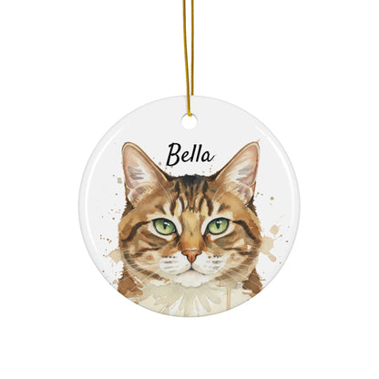 Hanging Cat Ornament, Pet Lover Gift, Custom Cat Decoration, Unique Holiday Decor, Personalized Christmas Ornament, Pet Memorial Keepsake