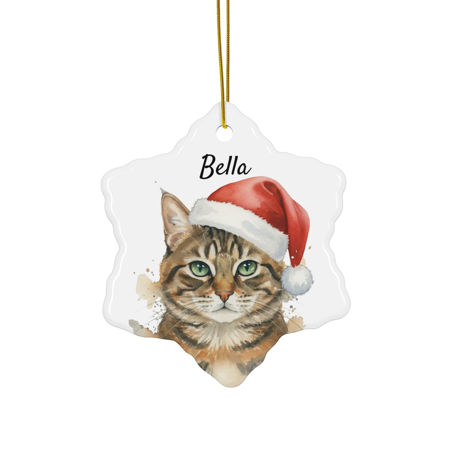 Christmas Cat Ornament, Holiday Cat Decoration, Festive Cat Bauble, Cute Cat Christmas Ornament, Christmas Tree Cat Ornament
