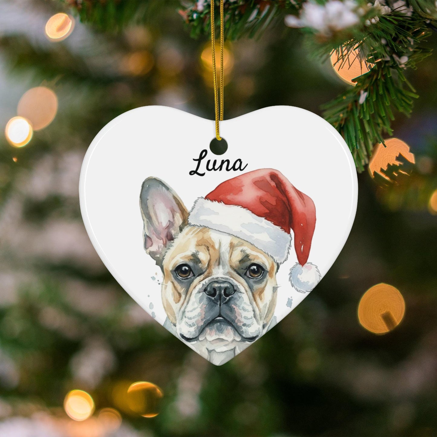 Custom Dog Photo Ornament: Personalized Ceramic Pet Keepsake