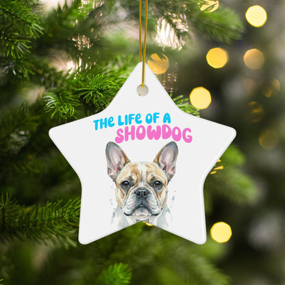 Custom French Bulldog Christmas Ornament, Cute Dog Lover Gift, Personalized Pet Keepsake, Holiday Tree Decoration, Pet Memorial, Xmas