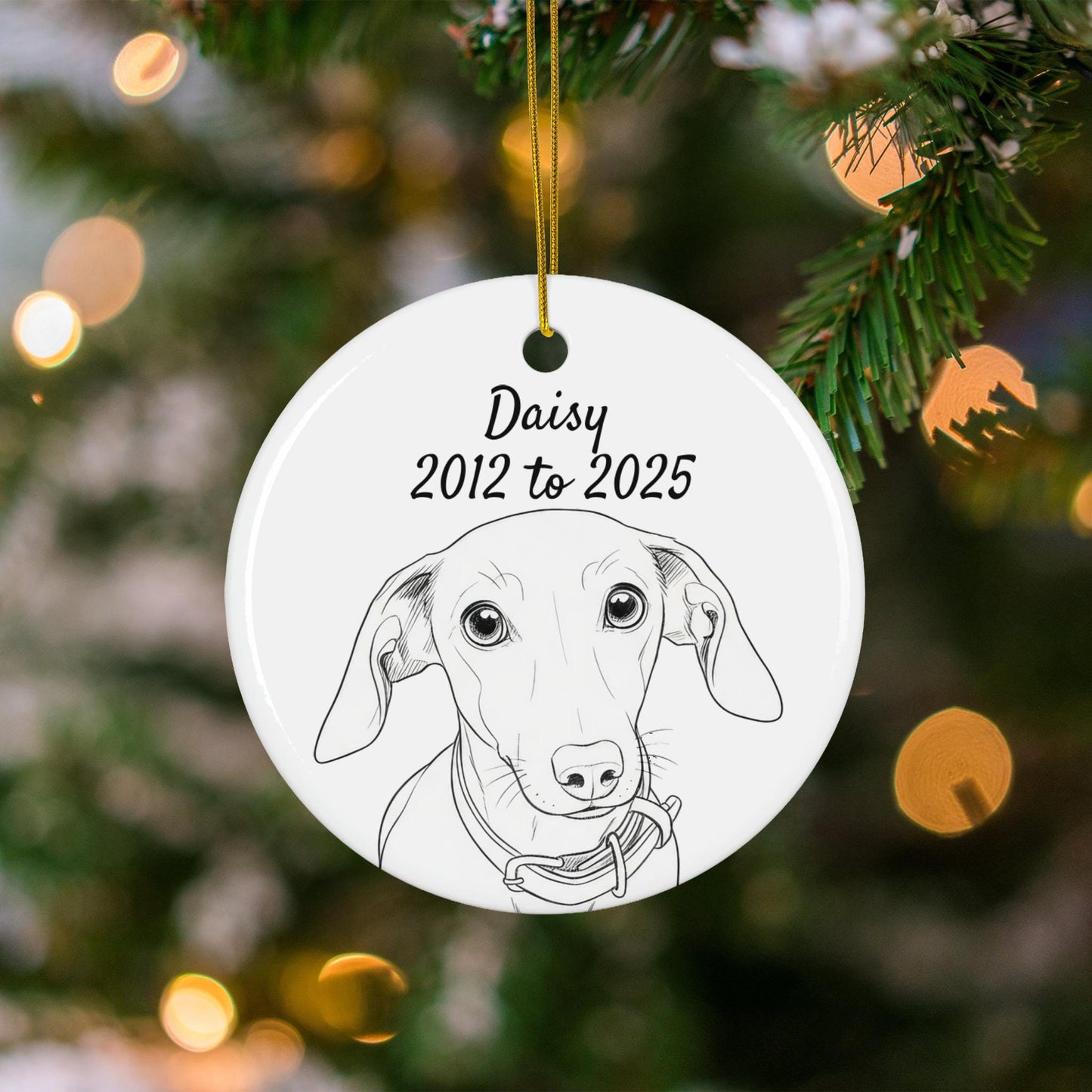 Custom Pet Memorial Ornament, Personalized Dog Memorial Ornament, In Loving Memory Ornament, Pet Loss Gift, Remembrance Keepsake