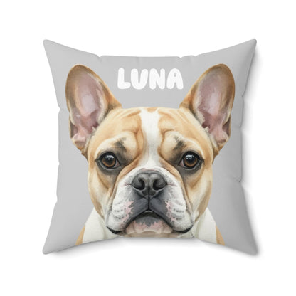 Decorative Dog Print Pillow, French Bulldog Cushion, Cute Pet Lover&#39;s Gift, Home Decor Throw Pillow, Adorable Dog Face Pillow Cover