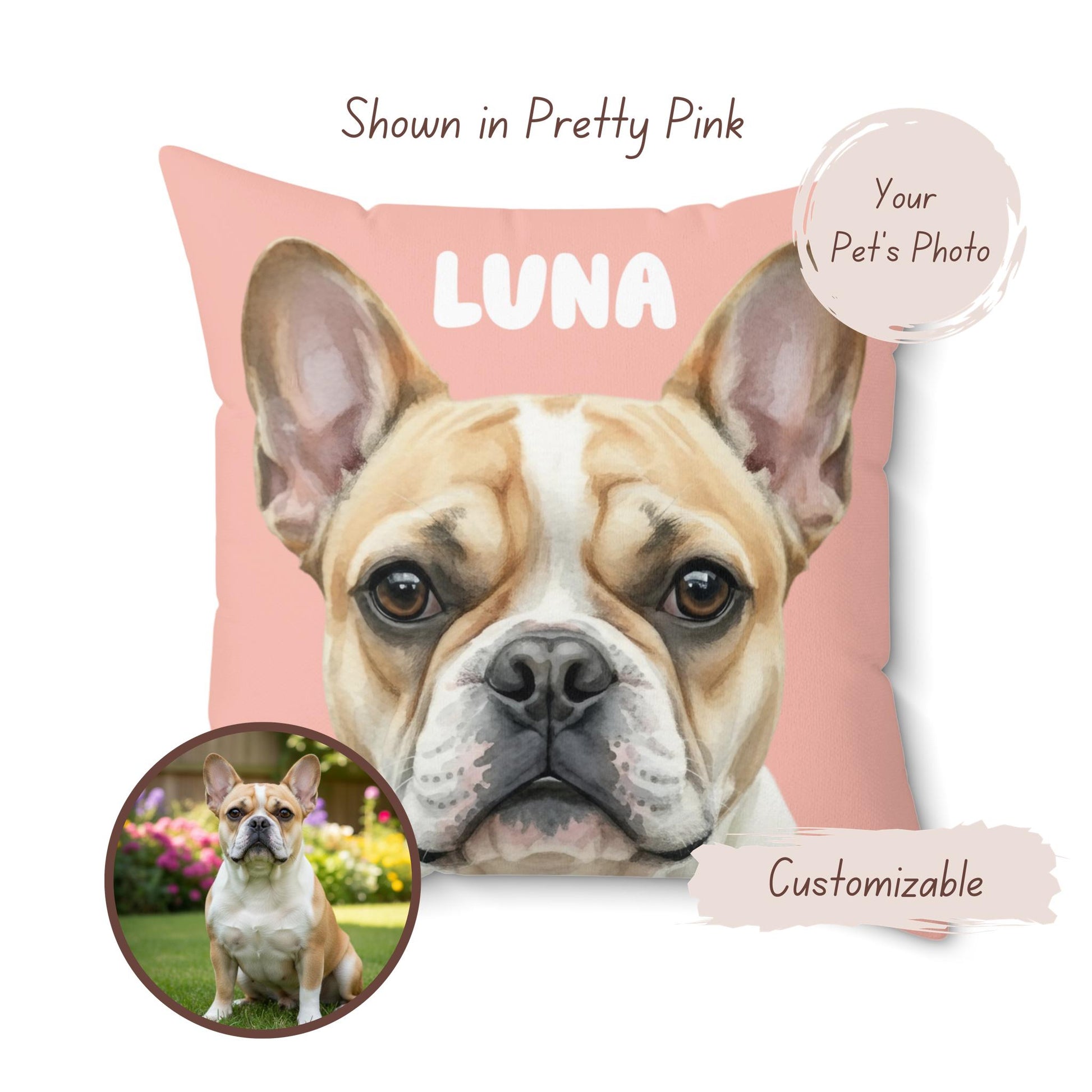 Customized Pet Pillow, Your Pet&#39;s Photo on Pillow, Cute Dog Pillow, Personalized Pet Gift, Perfect for Dog Lovers, Home Decor Pillow