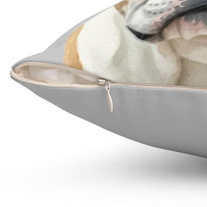 Dog Lover Gift, Bulldog Throw Pillow, Cute Pet Home Decor, Dog Art Cushion, Cozy Living Room Accent, Animal Print Pillow, Dog Themed Decor