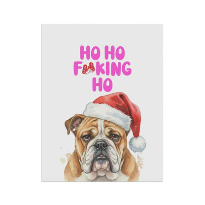 Funny Bulldog Christmas Art Print, Ho Ho Faking Ho Wall Decor, Humorous Holiday Gift, Festive Dog Lover Poster, Seasonal Home Decoration