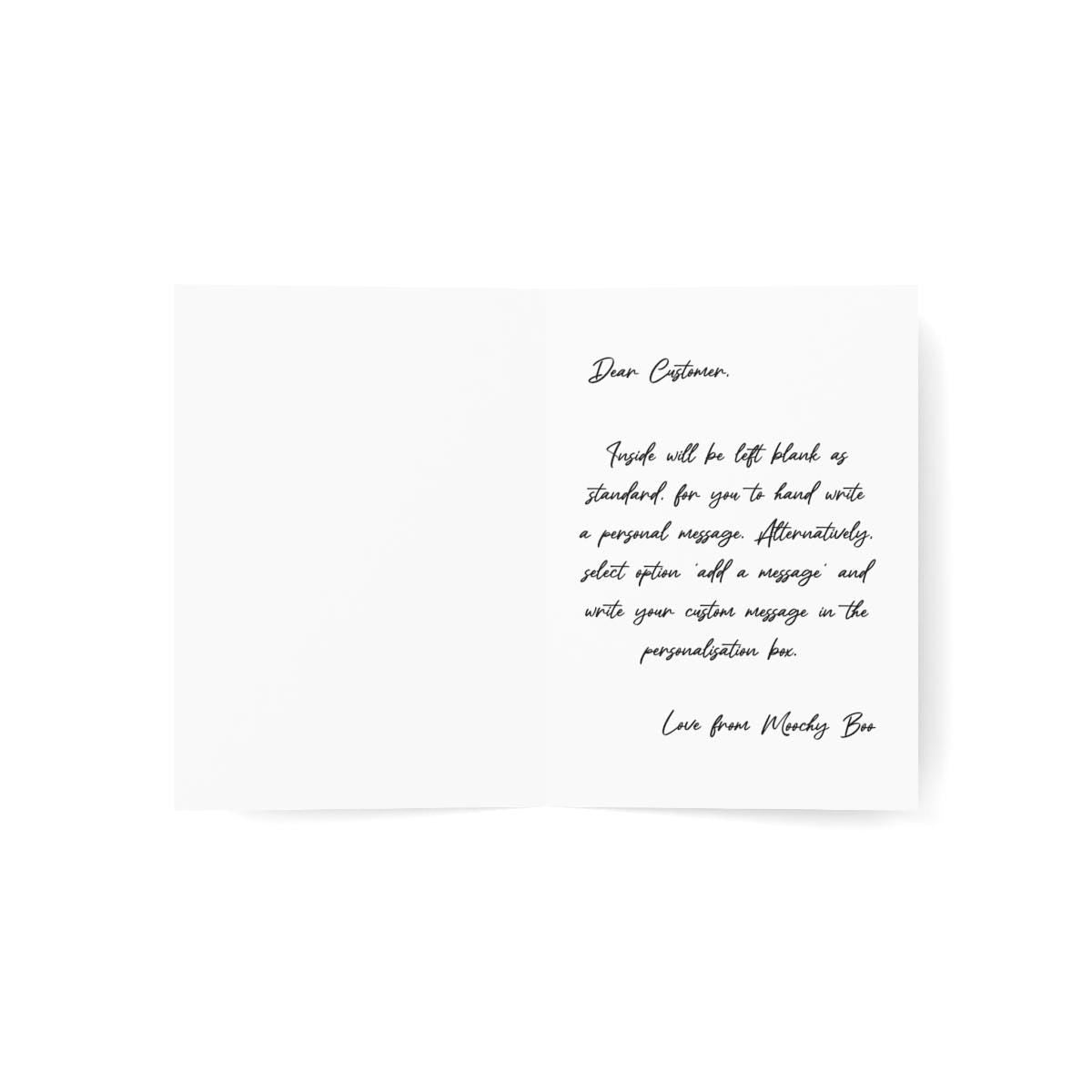 Blank Greeting Card, Customizable Message Card, Personal Note Card for Special Occasions, Versatile Card for Any Event