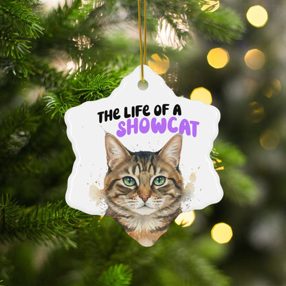 Cat Show Ornament, Life of a Showcat, Cute Cat Decor, Christmas Tree Decoration, Unique Cat Lover Gift, Holiday Cat Keepsake