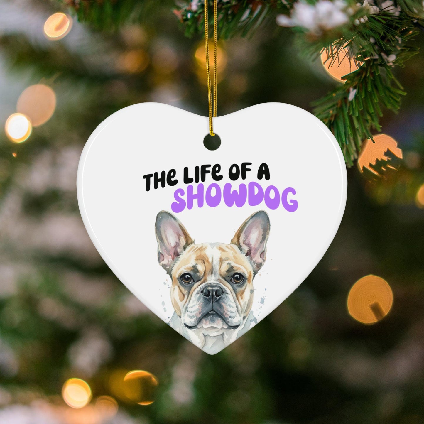 Personalized dog ornament, custom dog decoration, pet lover gift, Christmas tree ornament, the life of a showdog ornament