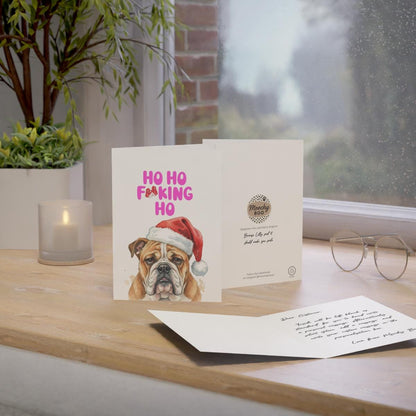 Funny Bulldog Christmas Card, Cute Holiday Greeting Card, Humorous Dog Xmas Card, Unique Christmas Card, Fun Pet Xmas Card