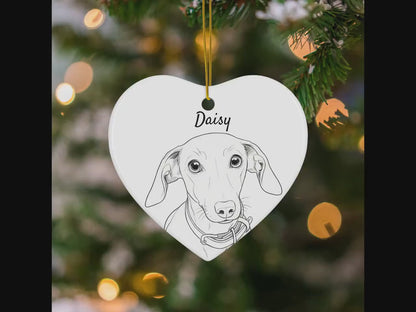 Custom Pet Ornament: Personalized Ceramic Keepsake, Christmas Gift