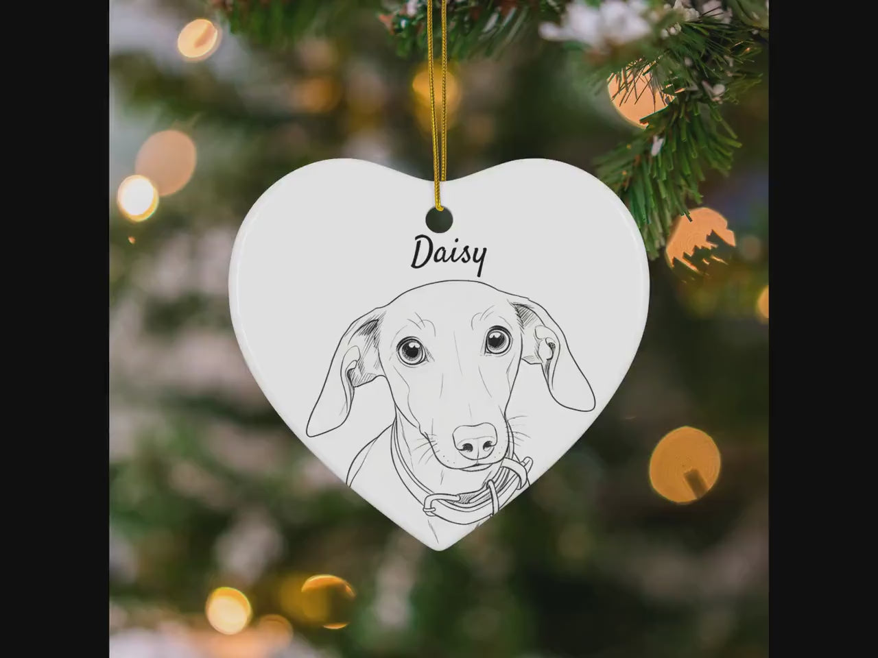 Custom Pet Ornament: Personalized Ceramic Keepsake, Christmas Gift