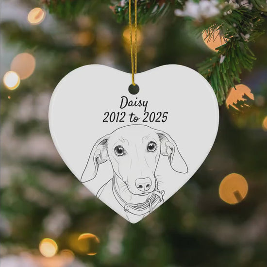 Custom Pet Ornament: Personalized Ceramic Memorial Gift