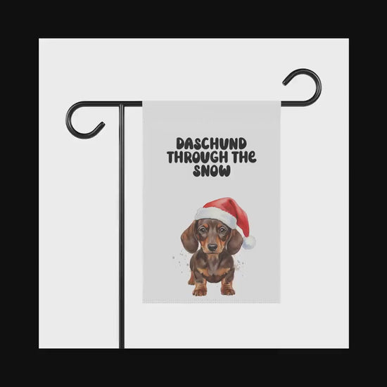 Dachshund Garden Banner, Cute Dog Decor: Funny Christmas Banner Non Customized Holiday Decor