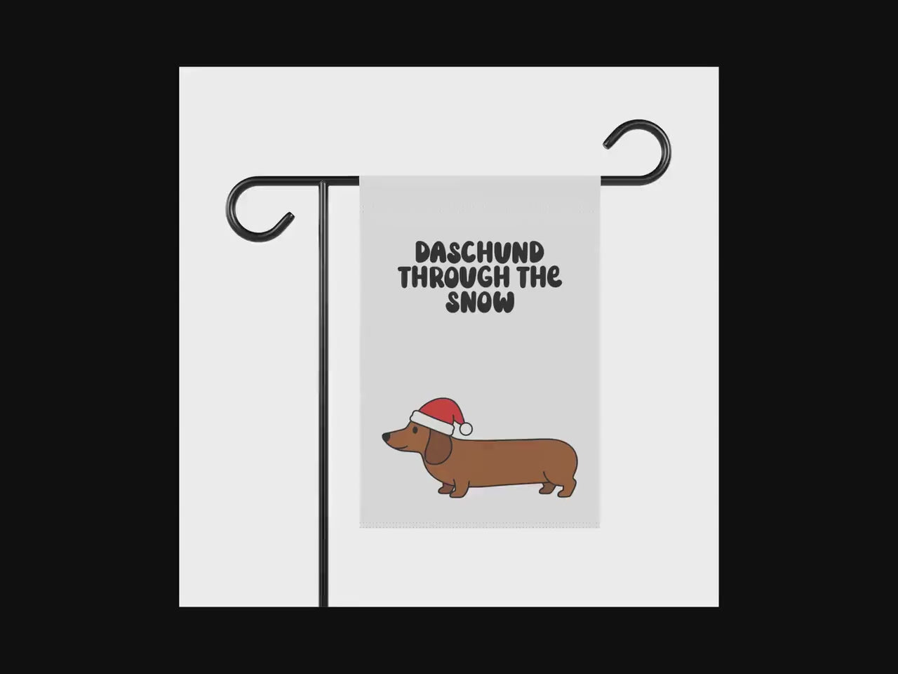 Dachshund Christmas Garden Banner, Funny Dog Decor
