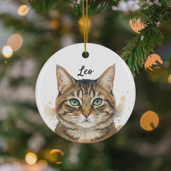 Custom Pet Ornament: Personalized Cat Remembrance Gift