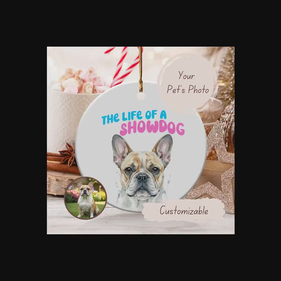 Custom Pet Photo Ornament, Personalized Ceramic Keepsake