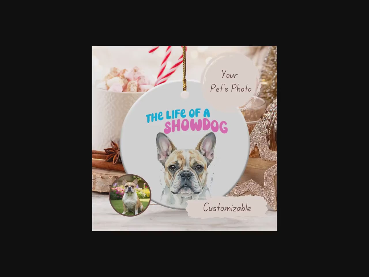 Custom Pet Photo Ornament, Personalized Ceramic Keepsake