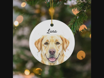 Custom Pet Photo Ornament: Personalized Ceramic Dog Remembrance Gift