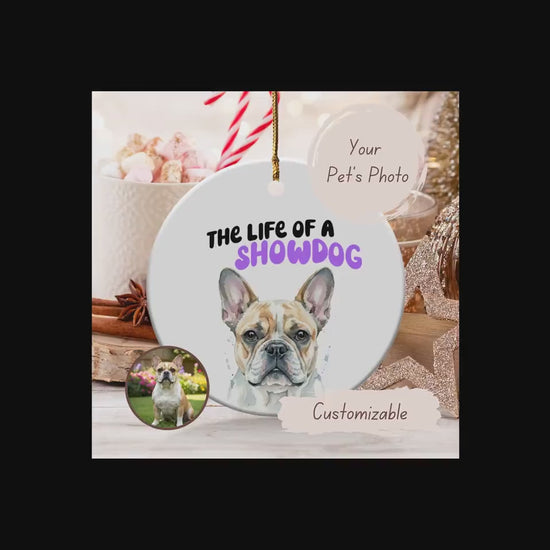 Custom Pet Photo Ornament, Personalized Ceramic Keepsake