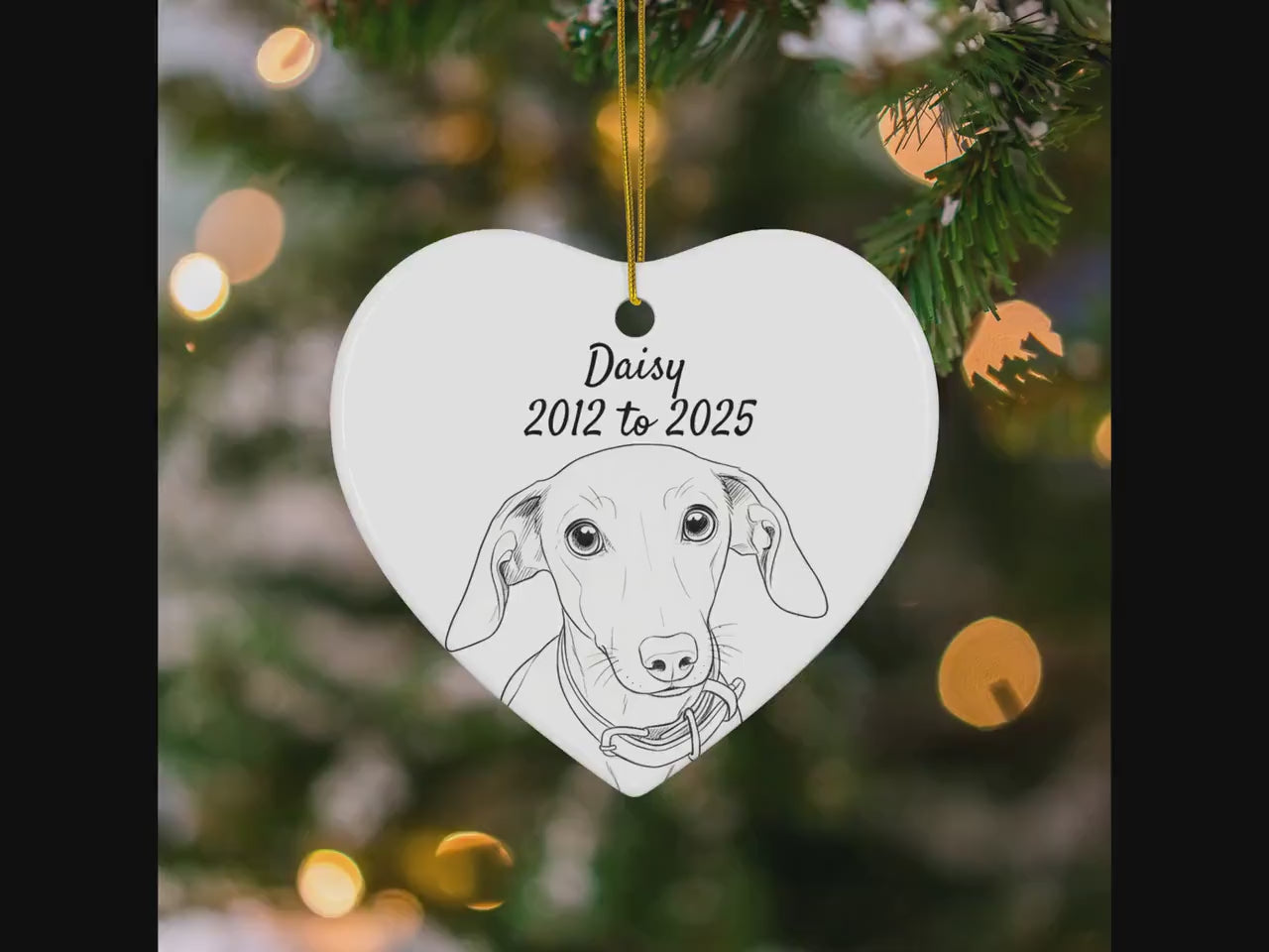 Custom Pet Ornament: Personalized Ceramic Memorial Gift