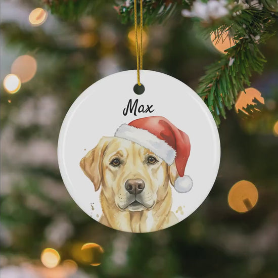 Custom Dog Photo Ornament: Personalized Ceramic Pet Keepsake