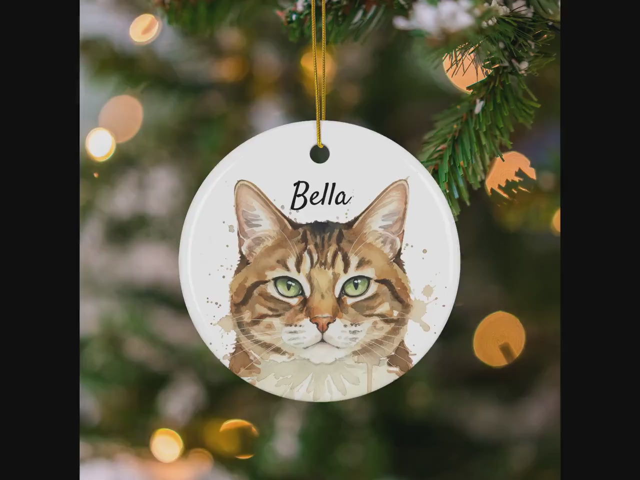 Custom Cat Ornament: Personalized Pet Photo Keepsake